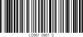 Código de barras (EAN, GTIN, SKU, ISBN): 'U2661/0987_S'