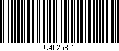 Código de barras (EAN, GTIN, SKU, ISBN): 'U40258-1'