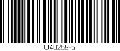 Código de barras (EAN, GTIN, SKU, ISBN): 'U40259-5'