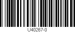 Código de barras (EAN, GTIN, SKU, ISBN): 'U40267-0'