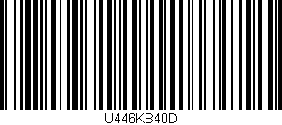 Código de barras (EAN, GTIN, SKU, ISBN): 'U446KB40D'