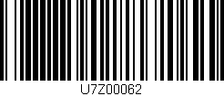 Código de barras (EAN, GTIN, SKU, ISBN): 'U7Z00062'