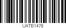 Código de barras (EAN, GTIN, SKU, ISBN): 'UATB1478'
