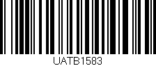Código de barras (EAN, GTIN, SKU, ISBN): 'UATB1583'