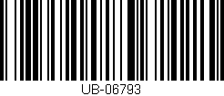Código de barras (EAN, GTIN, SKU, ISBN): 'UB-06793'