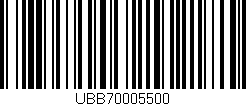 Código de barras (EAN, GTIN, SKU, ISBN): 'UBB70005500'