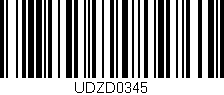 Código de barras (EAN, GTIN, SKU, ISBN): 'UDZD0345'