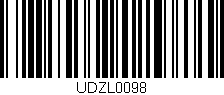 Código de barras (EAN, GTIN, SKU, ISBN): 'UDZL0098'