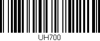 Código de barras (EAN, GTIN, SKU, ISBN): 'UH700'