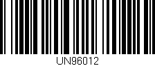 Código de barras (EAN, GTIN, SKU, ISBN): 'UN96012'