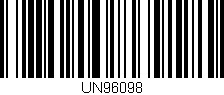 Código de barras (EAN, GTIN, SKU, ISBN): 'UN96098'