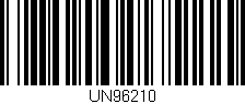 Código de barras (EAN, GTIN, SKU, ISBN): 'UN96210'