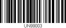 Código de barras (EAN, GTIN, SKU, ISBN): 'UN99003'