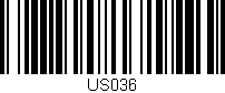 Código de barras (EAN, GTIN, SKU, ISBN): 'US036'
