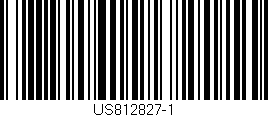 Código de barras (EAN, GTIN, SKU, ISBN): 'US812827-1'