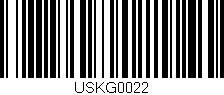 Código de barras (EAN, GTIN, SKU, ISBN): 'USKG0022'