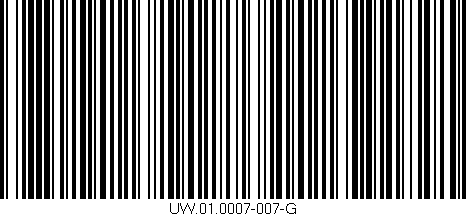 Código de barras (EAN, GTIN, SKU, ISBN): 'UW.01.0007-007-G'