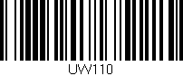 Código de barras (EAN, GTIN, SKU, ISBN): 'UW110'