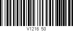 Código de barras (EAN, GTIN, SKU, ISBN): 'V1216/50'
