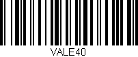 Código de barras (EAN, GTIN, SKU, ISBN): 'VALE40'