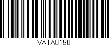 Código de barras (EAN, GTIN, SKU, ISBN): 'VATA0190'