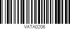Código de barras (EAN, GTIN, SKU, ISBN): 'VATA0206'