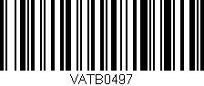 Código de barras (EAN, GTIN, SKU, ISBN): 'VATB0497'