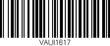 Código de barras (EAN, GTIN, SKU, ISBN): 'VAUI1617'