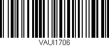 Código de barras (EAN, GTIN, SKU, ISBN): 'VAUI1706'