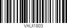 Código de barras (EAN, GTIN, SKU, ISBN): 'VAUI1803'