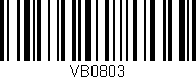 Código de barras (EAN, GTIN, SKU, ISBN): 'VB0803'