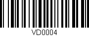 Código de barras (EAN, GTIN, SKU, ISBN): 'VD0004'