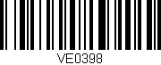 Código de barras (EAN, GTIN, SKU, ISBN): 'VE0398'