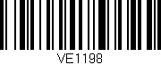 Código de barras (EAN, GTIN, SKU, ISBN): 'VE1198'