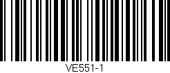 Código de barras (EAN, GTIN, SKU, ISBN): 'VE551-1'
