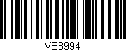 Código de barras (EAN, GTIN, SKU, ISBN): 'VE8994'