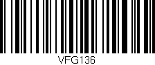Código de barras (EAN, GTIN, SKU, ISBN): 'VFG136'