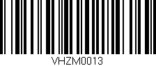 Código de barras (EAN, GTIN, SKU, ISBN): 'VHZM0013'