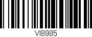 Código de barras (EAN, GTIN, SKU, ISBN): 'VI8985'