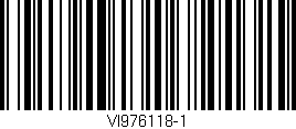 Código de barras (EAN, GTIN, SKU, ISBN): 'VI976118-1'