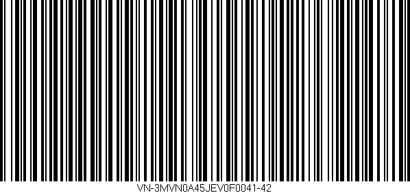 Código de barras (EAN, GTIN, SKU, ISBN): 'VN-3MVN0A45JEV0F0041-42'