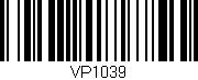 Código de barras (EAN, GTIN, SKU, ISBN): 'VP1039'