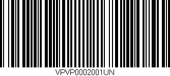 Código de barras (EAN, GTIN, SKU, ISBN): 'VPVP0002001UN'