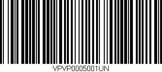 Código de barras (EAN, GTIN, SKU, ISBN): 'VPVP0005001UN'