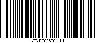 Código de barras (EAN, GTIN, SKU, ISBN): 'VPVP0006001UN'