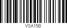 Código de barras (EAN, GTIN, SKU, ISBN): 'VSA15B'