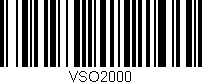Código de barras (EAN, GTIN, SKU, ISBN): 'VSO2000'