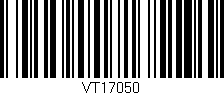 Código de barras (EAN, GTIN, SKU, ISBN): 'VT17050'