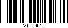 Código de barras (EAN, GTIN, SKU, ISBN): 'VTTB0013'