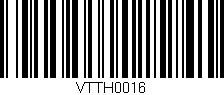 Código de barras (EAN, GTIN, SKU, ISBN): 'VTTH0016'